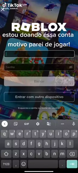 como fazer a senha para entrar no roblox